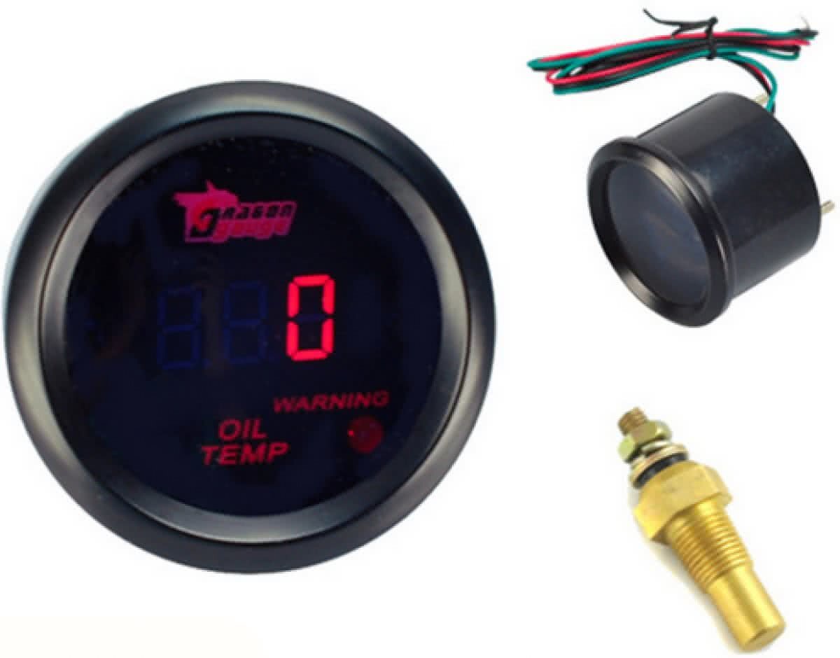 HaverCo Olietemperatuur meter 52mm voor Auto en motor / Inclusief sensor NPT 1/8 12 volt