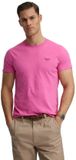 Superdry Essential Serif Logo T-shirt Slanke Pasvorm Heren M Felroze/Rijk marineblauw