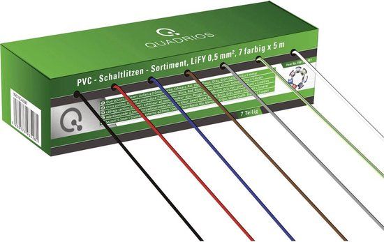 Quadrios 19011CA087 LiFY Wire 1 x 0.50 mm² Blue, Brown, Grey, Red, Black, White, Yellow-green 35 m