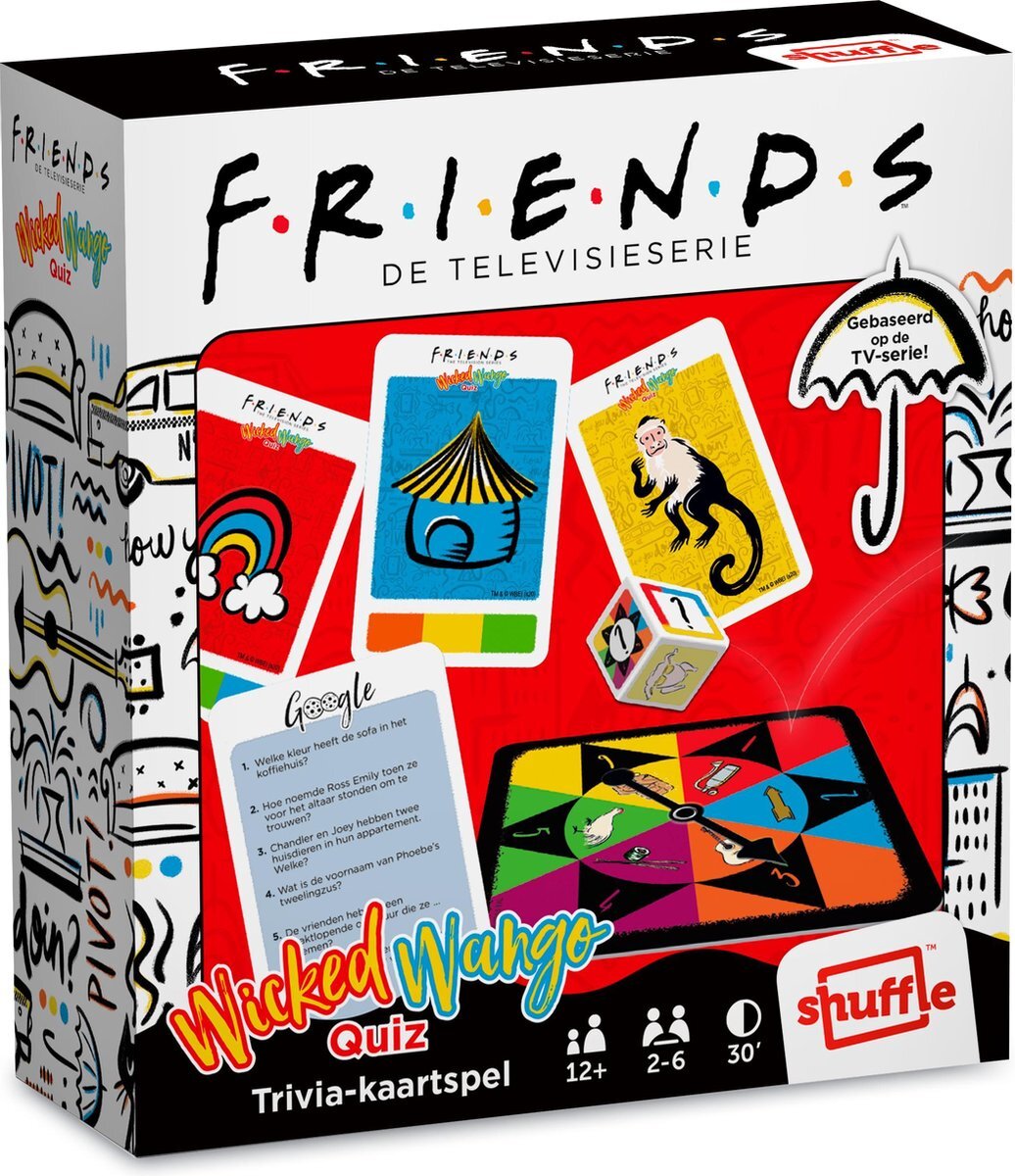 Shuffle Friends - Friends tv serie - gezelschapsspel - Wicked Wango Quiz - Bamboozled