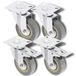 Set de 4 roues de transport, couleur graphite, 75 mm