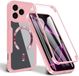 Techsuit Hoesje geschikt voor Apple iPhone 17 Pro Max - ColorVerse 360 Case met Screenprotector - Geschikt voor MagSafe - Roze