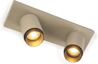KS Verlichting Scott Plafondlamp 2 Spots GU10 Aluminium Champagne