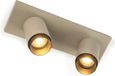 KS Verlichting Scott Plafondlamp 2 Spots GU10 Aluminium Champagne