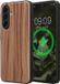 kwmobile Echt Houten Beschermhoes voor Samsung Galaxy A56 5G – Hout & TPU Cover – donkerbruin hout