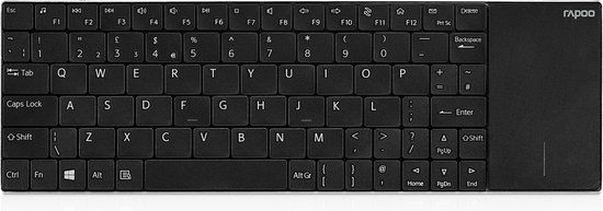 Rapoo E2710 Draadloos Toetsenbord - Zwart - QWERTY