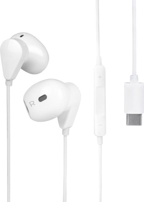 Nuvance Oortjes met Draad - USB-C - Wit