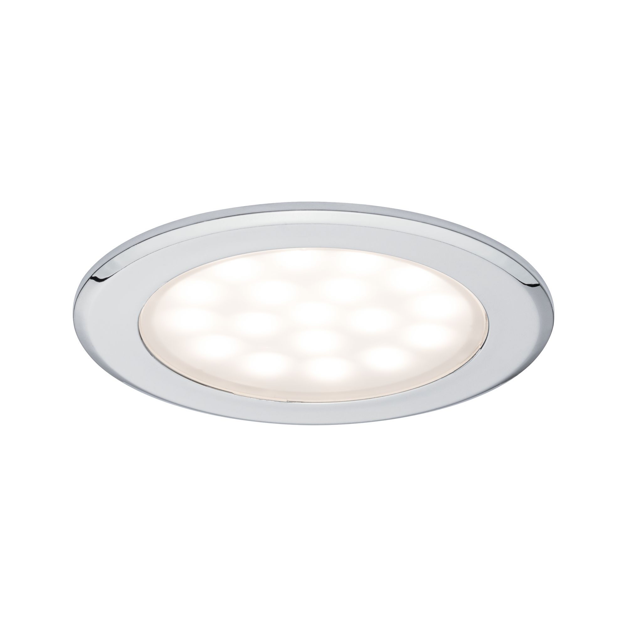 Paulmann 999.20 LED Inbouwspot Set van 2 - 225 Lumen - Warm Wit - Chroom