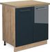 Vicco Fame-Line Wastafelonderkast – 80 cm, WB Eik Donkerblauw hoogglans