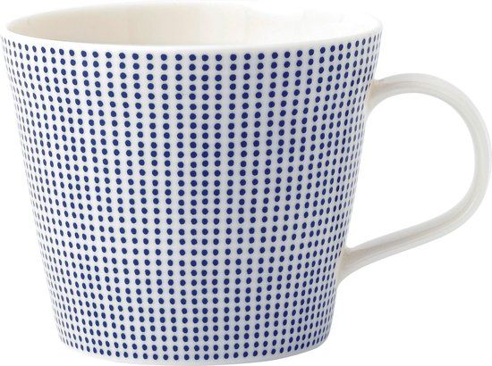 Royal Doulton Pacific Mok Dot - 450 ml - Wit/Blauw