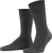 FALKE Bristol Pure effen geribd wol sokken heren grijs - maat 41-42