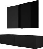 3E 3xE living.com 3xE living TV-kast: Matzwart, 140 x 34 x 32 cm
