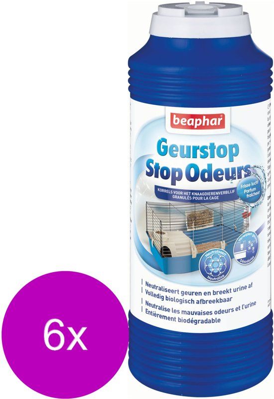 BEAPHAR Geurstop Knaagdier - Geurverwijderaar - 6 x 600 ml