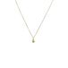 Lucardi Collier femme or 14 carats diamant 0,19ct et péridot