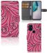 B2Ctelecom OnePlus Nord N10 Hoesje Swirl Pink Book Case Kunstleer TPU