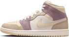 Nike Air Jordan 1 Mid Sneakers - Unisexe - Cuir - Caoutchouc - Adultes - Femmes - Baskets montantes - Colorblock - Lacets