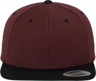 FLEXFIT Classic snapbackpet in twee kleuren FL6089MT - MAROON / BLACK - One size
