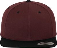 FLEXFIT Classic snapbackpet in twee kleuren FL6089MT - MAROON / BLACK - One size