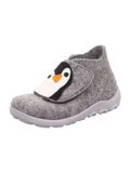 SUPERFIT Huisschoenen 'HAPPY OCTI' grijs gemêleerd / oranje / zwart / wit
