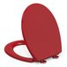 YEAUPE PRO WC-bril O-vorm Universeel met Softclose, Toiletdeksel Eenvoudig te Reinigen, Draagkracht 150 kg, Retro Rood, 44,6 × 37,2 × 5,2 cm