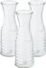 Secret de Gourmet schenk Karaf - 3x - 1 liter - glas - D10 x H26 cm - Met uitlopende hals - Waterkan - Sapkan