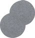Secret de Gourmet Tafel placemat/onderlegger - Set van 4x stuks - rond - zwart/wit - katoen - 38 cm