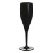12 Champagneglazen 12 stuks - 130 ml, Ø 5,2/6,2 x 19,1 cm, zwart, polycarbonaat