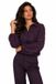 Elvira Blouse Madelief Lange Mouw Katoen Effen Klassieke Kraag Regular Fit Vrouwen Dark Grape