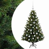 vidaXL Kunstkerstboom met Ballen 120 cm 150 LED's Warmwit