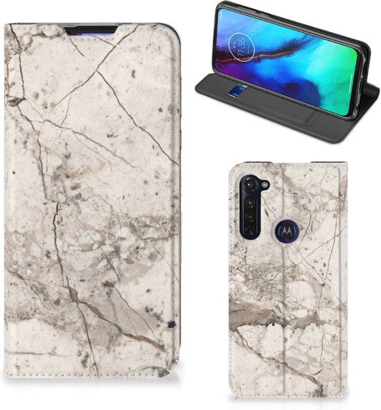 Motorola Moto G Pro Hoesje - Book Case - Marmer Beige
