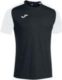 Joma Academy IV Shirt Korte Mouw Kinderen - Zwart / Wit | Maat: 164
