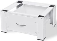 vidaXL Voetstuk voor wasmachine met lade wit