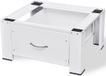 vidaXL Voetstuk voor wasmachine met lade wit