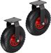 Merkloos Relaxdays bokwielen - 2 stuks - 3.00-4 - zwart/rood