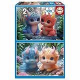 Educa Adorable Monsters Puzzle 2x100 pièces