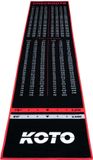 KOTO darts KOTO - Carpet Checkout Dartmat - Rood - 285 x 60 cm + Oche Score Indicator - Antislip