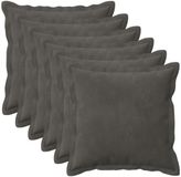 vidaXL - Kussensloop - 6 stuks - HOUTEN - Donkergrijs - 40 x 40 cm - Katoensatijn