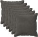 vidaXL - Taie d'oreiller - 6 pièces - BOIS - Gris foncé - 40 x 40 cm - Satin de coton