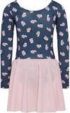 Hummel Meisjesjurk Aop Blauwe Schaduw Polyester Printopdruk Kort