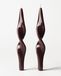 HEMA Bougies De Table XL ⌀4,3 X 27 Cm Torsadées Marron Foncé - Lot De 2
