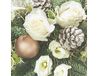 20 Servetten 20 stuks 33 x 33 cm wit Kerstmis roze