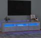 Maison Exclusive - Meuble TV avec éclairage LED, couleur béton, 180x35x40 cm