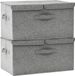 vidaXL Opbergboxen - 2 stuks - 50x30x25 cm - Stof - Grijs