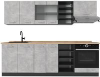 Vicco R-Line Complete keukeneenheid – 240 cm zonder werkblad Beton/antraciet