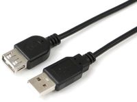 Microconnect USB 2.0 A Male naar USB 2.0 A Male Kabel 0.1m Zwart