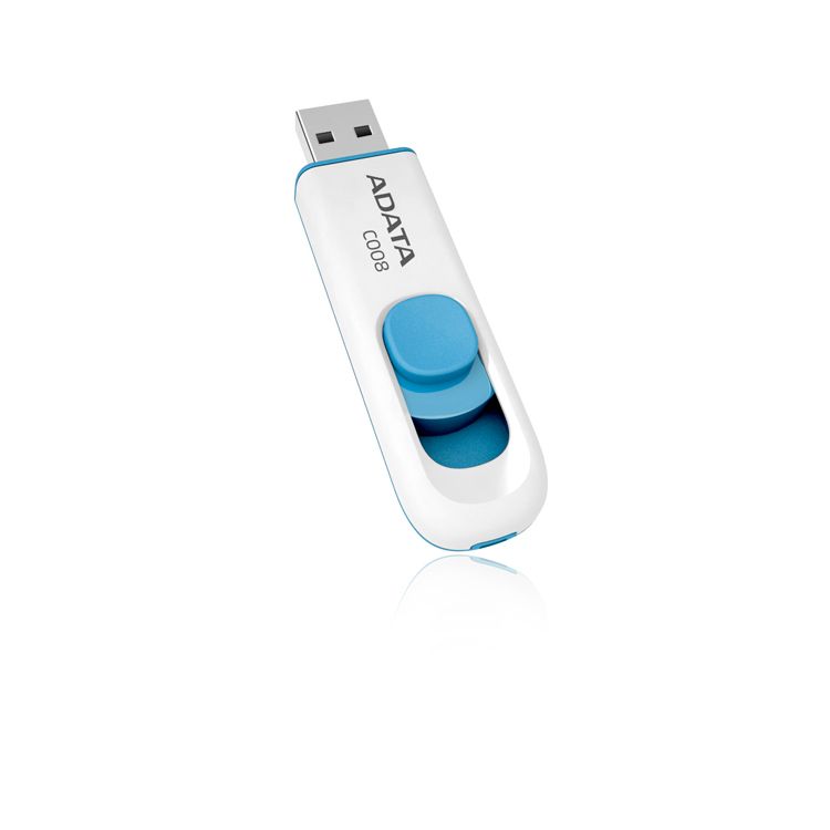 ADATA C008 USB-stick - 4GB - USB 2.0 - Wit/Blauw