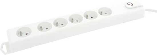 Profile 6V Stopcontact + Schak + 1.5M Wit - Wit