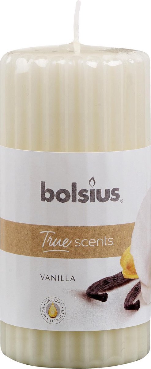 Bolsius Geurkaars True Scents Vanille 12 Cm Wax Wit