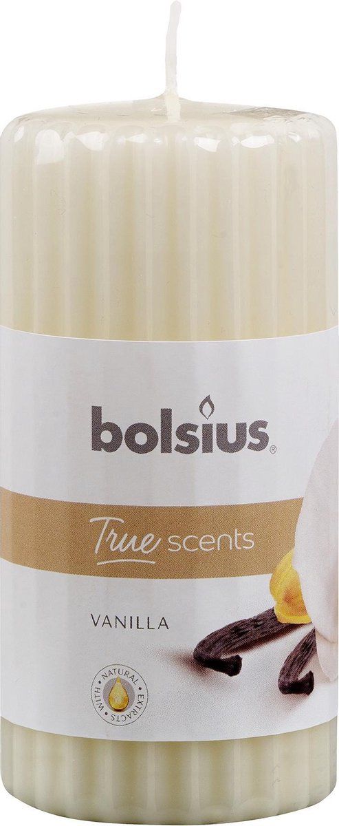 Bolsius Geurkaars True Scents Vanille 12 Cm Wit
