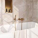 Brauer Gold Edition Opbouw Baddouche Thermostaatkraan - Goud Geborsteld Pvd